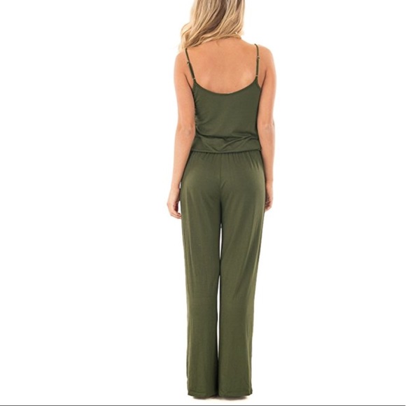 Beautiful women summer solid color jumpsuit - Picture 3 of 4